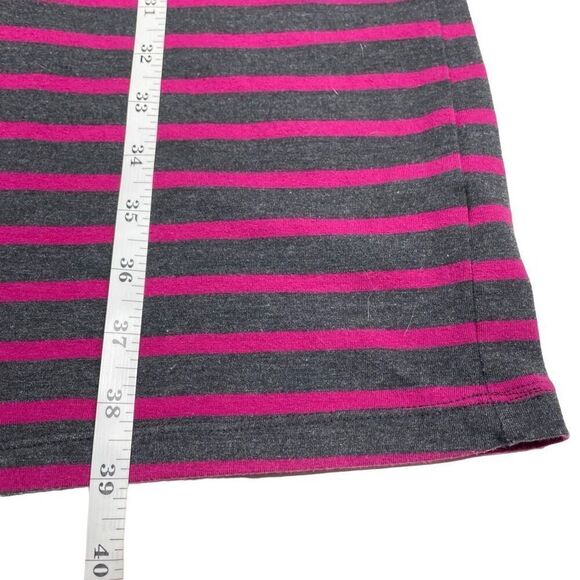 Old Navy Magenta and Gray Striped Knee Length Dress M0201 - Picture 7 of 9